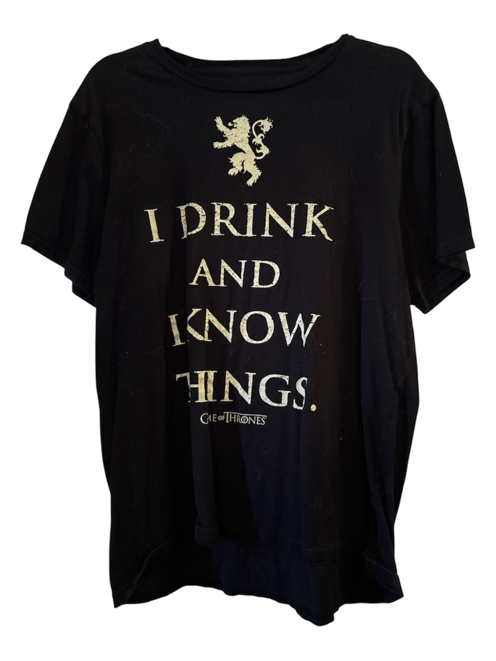 Game of Thrones Black Graphic Tee - "I Drink And I Know Things"
